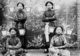 Vietnam: A group of four dancers, Tonkin, c. 1905